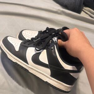 Nike  Black and White Low-Top Sneakers size 5 in big boys I’m a size 6.5 and fit